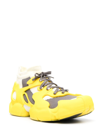 Shop Camperlab Tossu Panelled Chunky Sneakers In Yellow