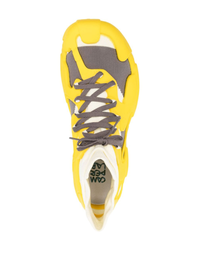 Shop Camperlab Tossu Panelled Chunky Sneakers In Yellow