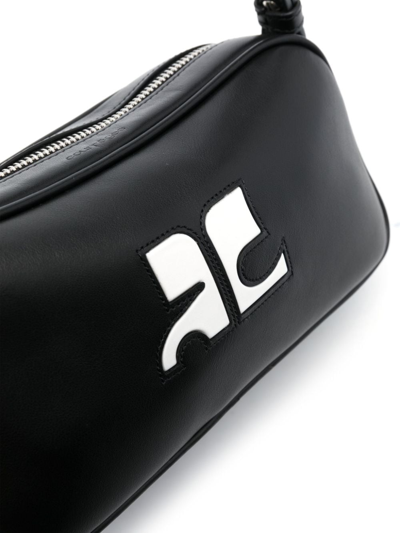 Courrèges Reedition Leather Camera Bag In Black