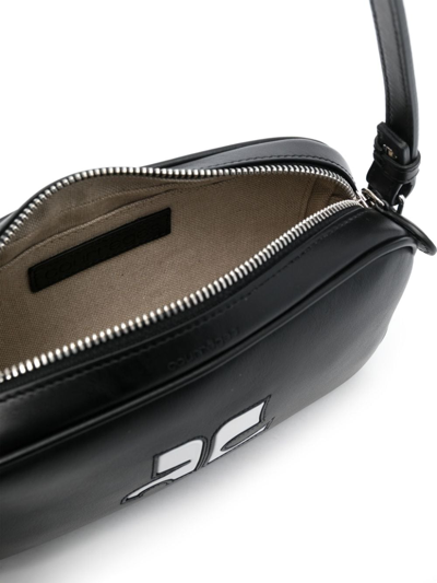 Shop Courrèges Reedition Leather Camera Bag In Black