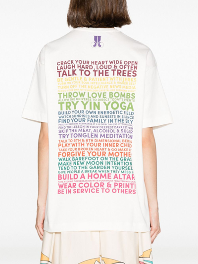 La Doublej Raise Your Vibrations Cotton T-shirt In Neutrals