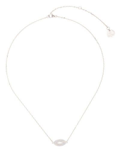 Shop Mulberry Bayswater Postman's Lock Necklace In Silver