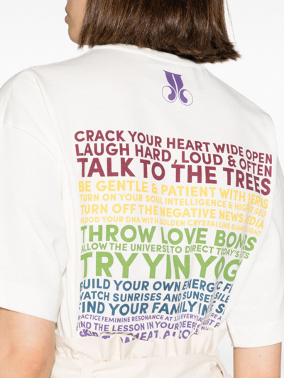 La Doublej Raise Your Vibrations Cotton T-shirt In Neutrals