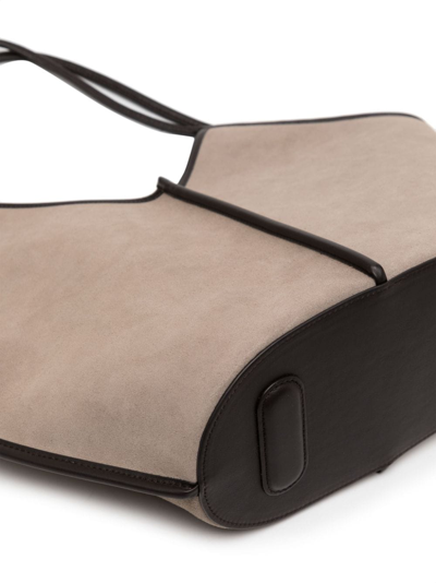 Hereu Calella Suede And Leather Tote Bag In Brown