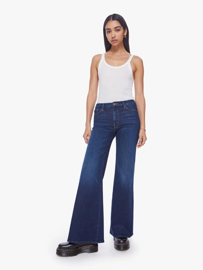 Shop Mother The Roller Sneak Off Limits Jeans In Blue