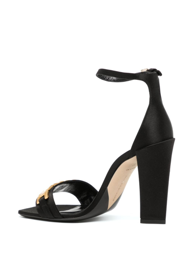 Shop Victoria Beckham 100mm Satin Pumps In Black