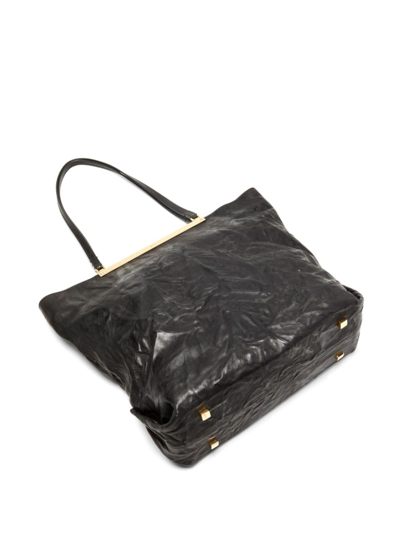 Shop N°21 Barrete Crinkled-finish Tote Bag In Black