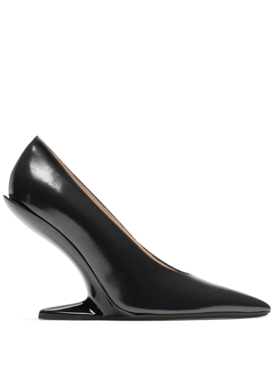 Shop N°21 100mm Sculpted-heel Leather Pumps In Black