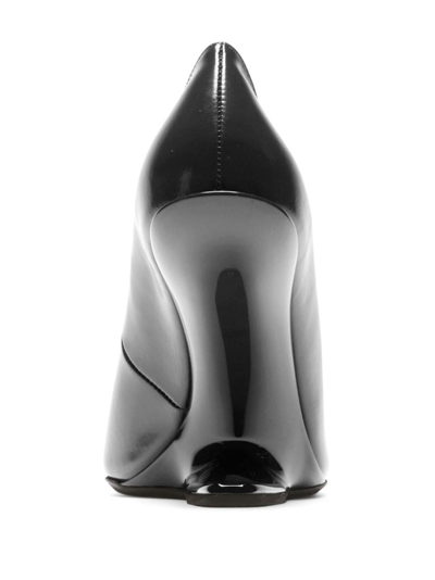 Shop N°21 100mm Sculpted-heel Leather Pumps In Black