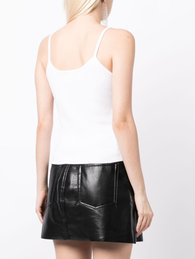 Operasport Arta Ribbed-knit Top In White