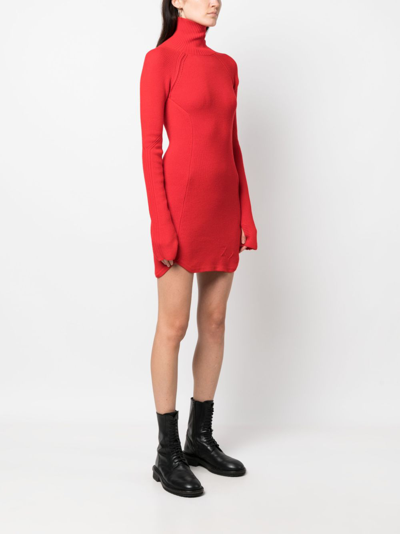 Zadig & Voltaire Zadig&voltaire Womens Japon Viky Pointelle Zv-knit Merino-wool Mini Dress In Red