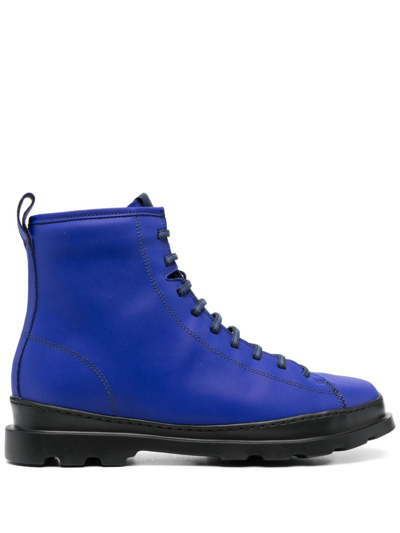 Camper Brutus Lace-up Ankle Boots In Blue