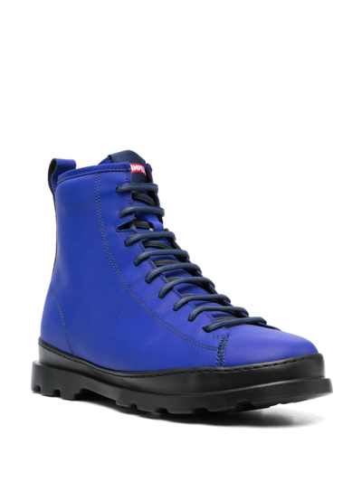 Camper Brutus Lace-up Ankle Boots In Blue