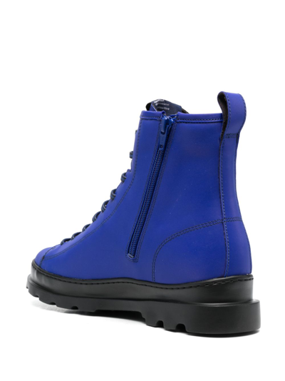 Camper Brutus Lace-up Ankle Boots In Blue