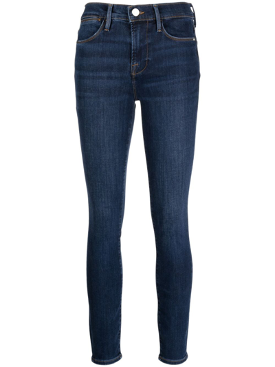 Frame Le High Skinny Crop High-rise Skinny Jeans In Blue
