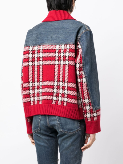 Undercover Hybrid Zip-up Denim Jacket In Blue