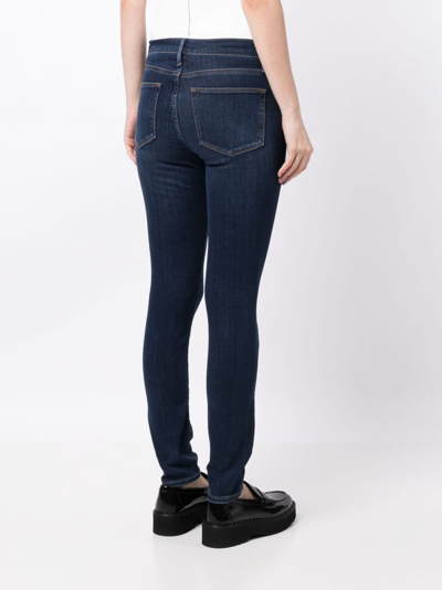 Frame Le High Skinny Crop High-rise Skinny Jeans In Blue