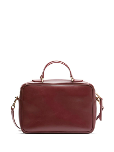 Shop N°21 Bauletto Leather Shoulder Bag In Red
