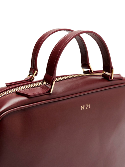 Shop N°21 Bauletto Leather Shoulder Bag In Red