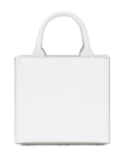 Shop Dolce & Gabbana Dg Daily Leather Tote Bag In White