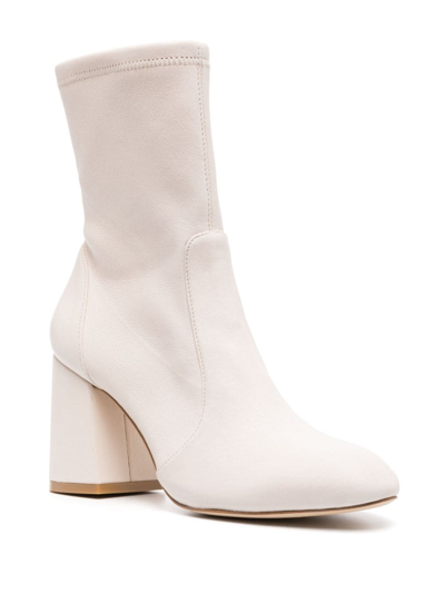 Stuart Weitzman Curveblock 85mm Ankle Boots In Neutrals