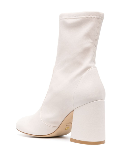 Stuart Weitzman Curveblock 85mm Ankle Boots In Neutrals