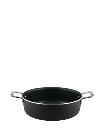 Shop Alessi Low Casserole Pot (24cm) In Black