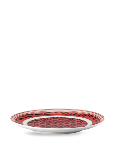 Versace X Rosenthal La Greca Signature Bread Plate (17cm) In Red