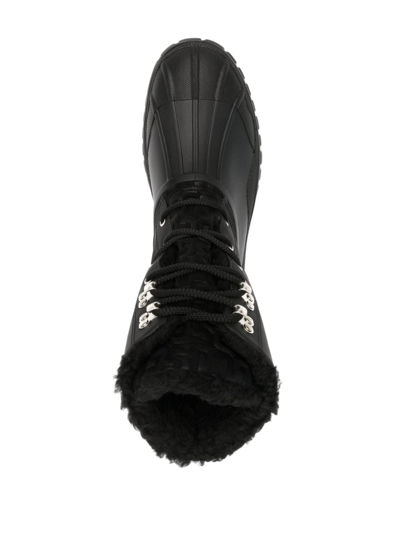 Shop Gcds Monogram-print Snow Boots In Black