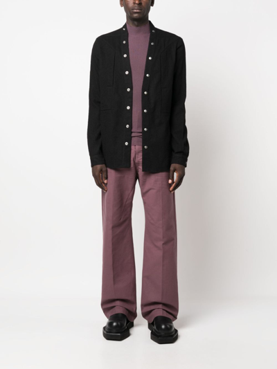 Shop Rick Owens High-waist Wide-leg Trousers In Purple