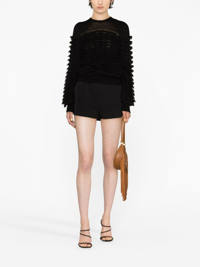 Zimmermann Luminosity Scallop Sweater In Black