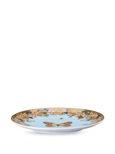 Versace X Rosenthal Jardin De  Bread Plate (17cm) In Blue