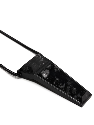 Shop Rick Owens Trunk-crystal Charm Necklace In Black