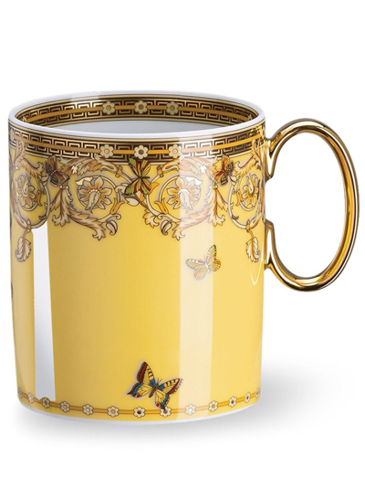 Shop Versace X Rosenthal Jardin De  Mug (7.2cm) In Yellow