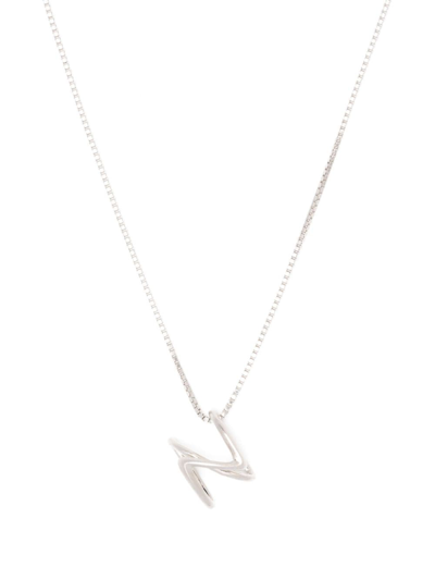 Shop Tateossian X Zaha Hadid Apex Pendant Necklace In Silver