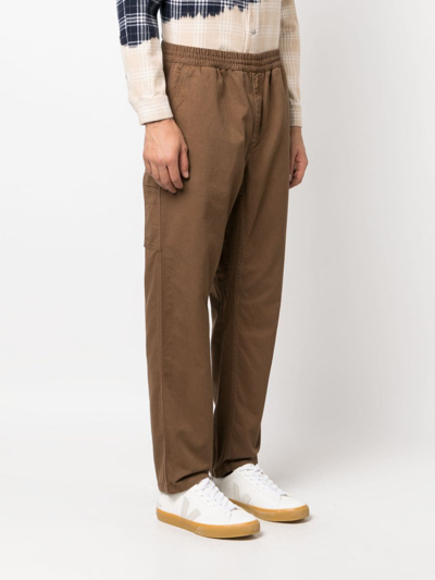 Shop Carhartt Flint Straight-leg Trousers In Brown