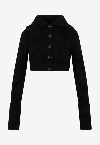 Shop Sportmax Efebo Cardigan In Wool And Cashmere In Black