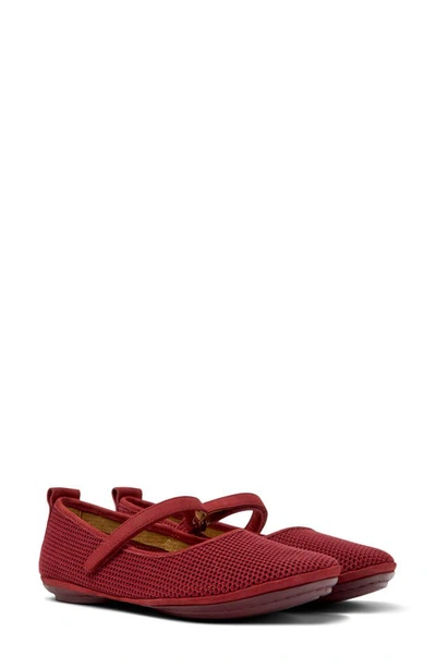 Shop Camper Right Nina Perforated Mary Jane Flat In Burgundy
