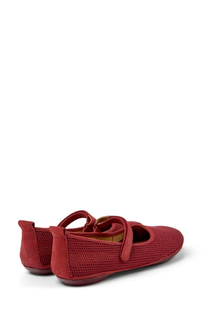 Shop Camper Right Nina Perforated Mary Jane Flat In Burgundy