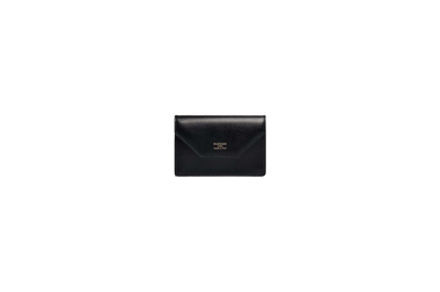 Pre-owned Balenciaga Envelope Flap Card Holder Black