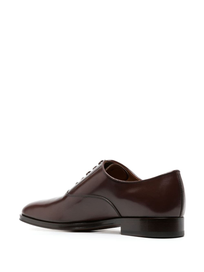 Shop Tod's Leather Oxford Shoes In Brown