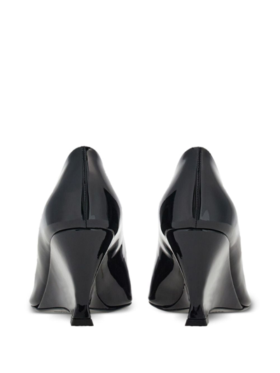 Ferragamo Sloping Heels With Shallow Mouth In Black