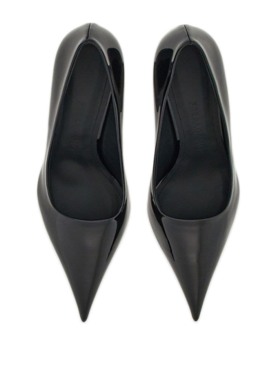 Shop Ferragamo 70mm Wedge-heel Leather Pumps In Black