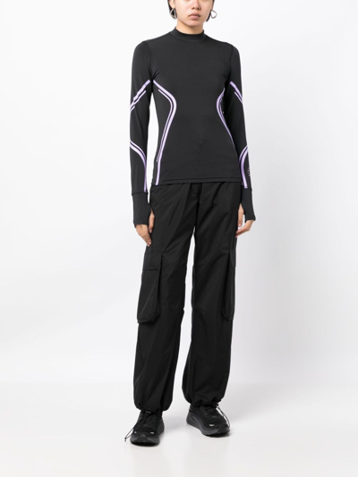 Shop Adidas By Stella Mccartney Truepace High-neck Top In Black