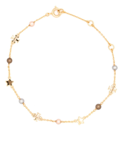 Shop Tory Burch Kira 18kt Gold Plated Pearl Bracelet
