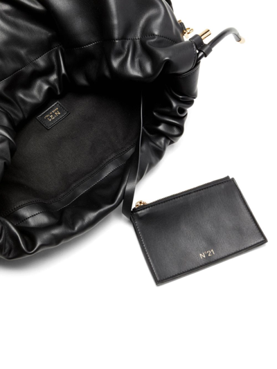 Shop N°21 Eva Logo-lettering Shoulder Bag In Black