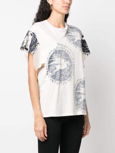 Shop Stella Mccartney Stamp-print Short-sleeve T-shirt In White
