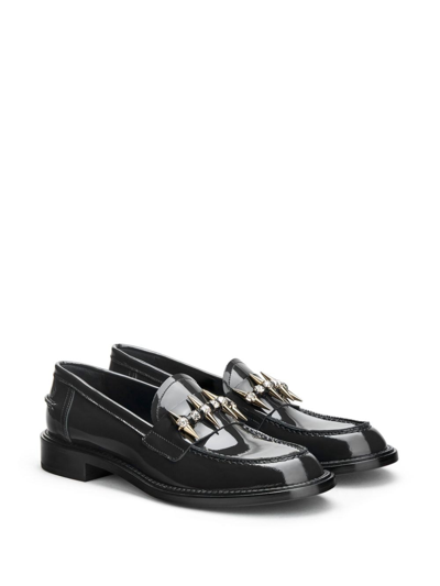 Shop Agl Attilio Giusti Leombruni Lola Leather Loafers In Black
