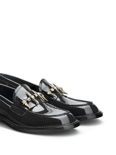 Shop Agl Attilio Giusti Leombruni Lola Leather Loafers In Black