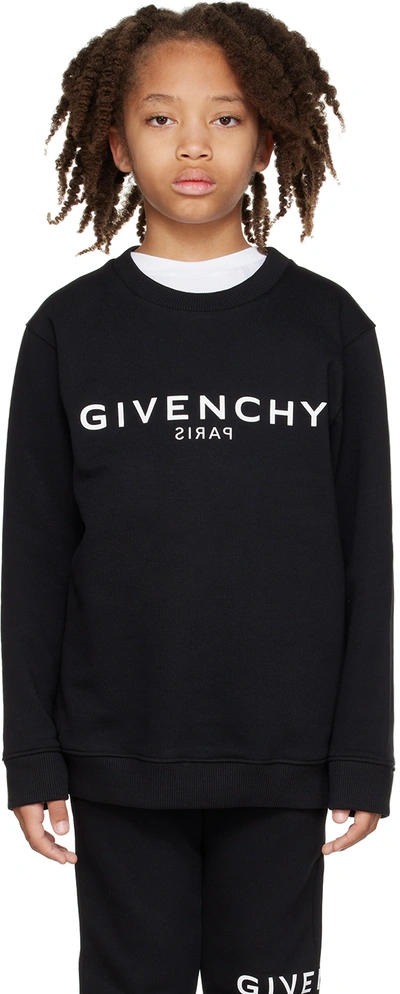 Shop Givenchy Kids Black Printed Sweatshirt In 09b Black